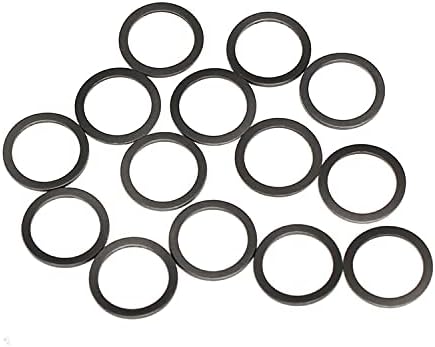 61pcs 8.4 mm-es külső átmérőjű alátét tömítés fekete grafit nylon műanyag alátét gyűrű kör ultra-vékony, sima pad 0.15 mm-1mm