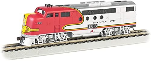 Bachmann Vonatok - FT - DCC WOWSOUND Hang Érték Felszerelt Mozdony - Santa FE (háború Bonnet) - HO-Skála, Prototypical Piros &