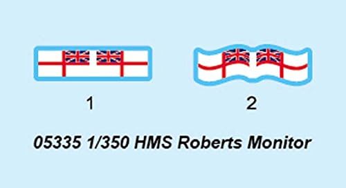 Trombitás HMS Roberts Monitor Műanyag Modell Készlet (1/350-Skála)