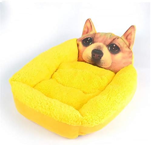 XEDCVR Kutya Kanapé 3D Doge Nyomtatás Ágy Pet Téli Ágy Vicces Párna Kellékek Meleg kutyaház Kis Nagy Pet Alszik, Barátságos Kiskutya Fészek