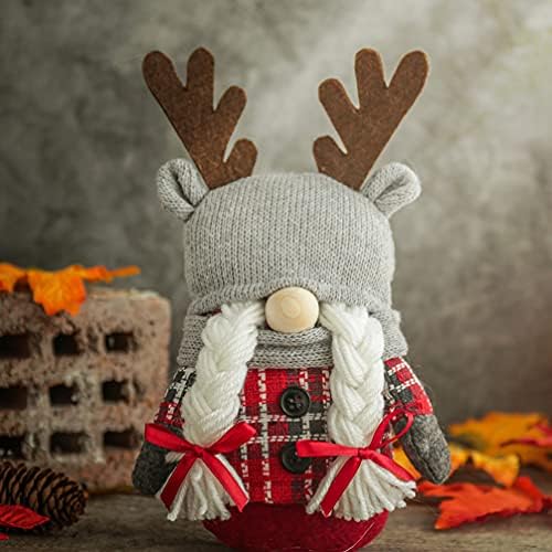 Amosfun 2db Karácsonyi Gnome Plüss Agancs Skandináv Északi tomte barátja Gnómok Nisse Karácsonyi Ünnep a Téli Fél lakberendezés