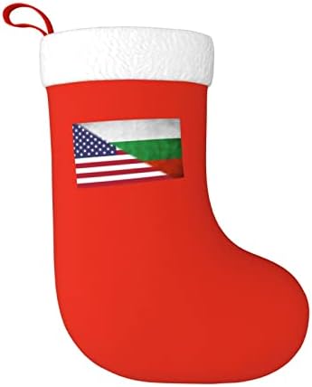 TZT Amerikai Zászlót, a Régi bolgár Zászló Karácsonyi Harisnya, Karácsonyi Ünnep Party Ajándékok Család Ünnepi Dekoráció, 18 Colos
