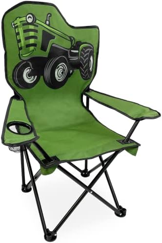 Fekete Sierra Nagy Zöld Junior Quad Szék Gyerekek Összecsukható Kemping Szék, pohár tartó Összecsukható Traktor Gyerekek Kerti Szék hordtáska