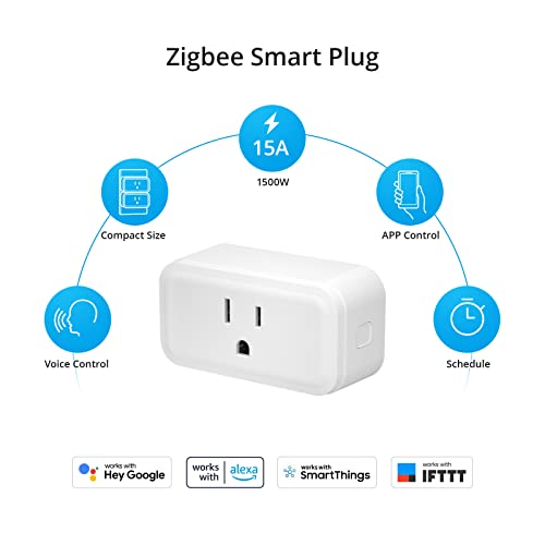 SONOFF S40 Lite 15A Zigbee Smart Plug ETL Hiteles, Működik SmartThings, valamint az Echo Plusz Hub Szükséges Alexa 4-Pack