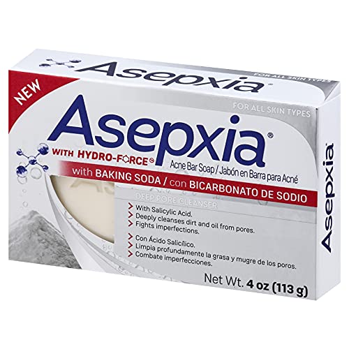 Asepxia Mély Tisztító Akne Kezelés Szappan szódabikarbóna, 2% szalicilsav, 4 Uncia, 2 darabos Csomag