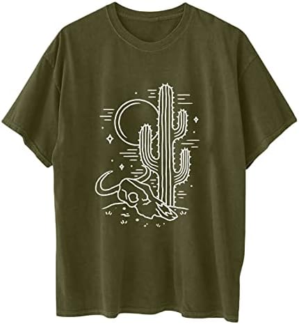 Nyári Női Divat Rock Maximum 2023 Aranyos Kaktusz Grafikus Rövid Ujjú Alkalmi Zenekar Tshirts Plus Size Lányok Bő Pólók