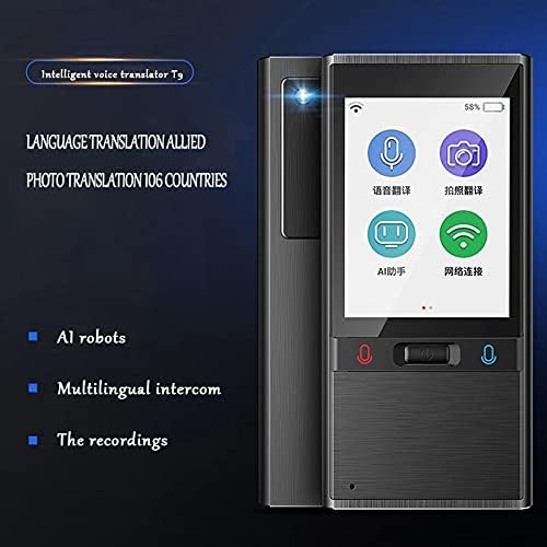 FZZDP T9 Offline Hordozható Intelligens Hang Fordító, több nyelven Beszélő Azonnali Fordító Üzleti Utazási Fordítás Gép (Szín : Rose Gold)