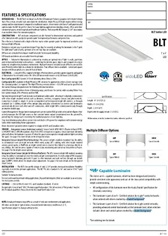 Lithonia Lighting BLT4 40L ADP LP840 Legjobb ár-Érték Alacsony Profil, Süllyesztett LED Troffer, 4000K, 1 4 Méteres, 1 Méteres,