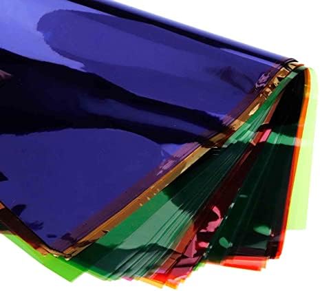 Mewutal 120 Db Csomagolás Ajándék Wrap Celofán Dekoratív Papír DIY Esküvői Papír-darabok Ünnep (Többszínű, 12×12 Hüvelyk)