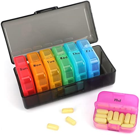 BiSiViO Napi 7 Nap Tabletta Tartály Heti Nagy Gyógyszeres Dobozt, Tabletta esetben, Utazás Baráti Kör Gyógyszer Szervező, BPA Mentes-Vitamin