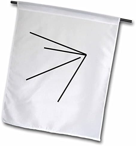 3dRose Kép Trendi Egyszerű Fekete Vonal Tervezési Rajz - Zászlók (fl_354411_1)