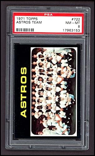 1971 Topps 722 Astros Csapat a Houston Astros (Baseball Kártya) PSA a PSA 8.00 Astros
