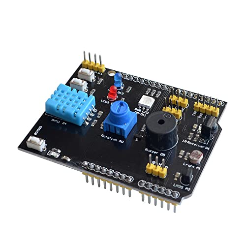 DHT11 LM35 Hőmérséklet Páratartalom Érzékelő Többfunkciós Terjeszkedés Testület Adapter Arduino UNO R3 RGB LED IR Vevő Csengő I2C