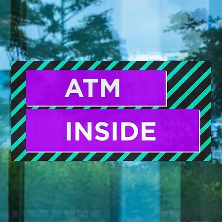 CGSignLab | ATM-Be -a Modern Blokk Ablak Ragaszkodnak | 24x12