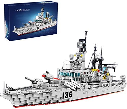 Lingxuinfo 1716Pcs Katonai Sorozat Tégla Romboló Haditengerészet Hadsereg Hadihajó Modell építőkövei Játék, a Hajó Gőzhajó