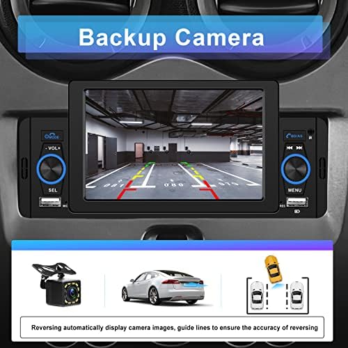Egységes Din autórádió, Bluetooth FM rádióvevő, 5 Digitális LCD érintőképernyő Car Audio USB/TF MP5 Autó Multimédia Lejátszó, Tükör Link 1 Din