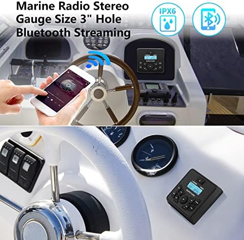 A tengeri Rádió Sztereó Bluetooth Hajó Media Player, AM/FM Rádió, USB-Port, usb, Állítható a Képernyő Fényerejét a Hajó Golf UTV ATV