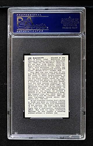 1950-ben Callahan Hall of Fame vasember McGinnity New York Giants (Baseball Kártya) PSA a PSA 8.00 Óriások