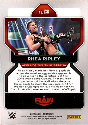 2022 Panini Prizm WWE 136 Rhea Ripley Nyers Birkózás Trading Card