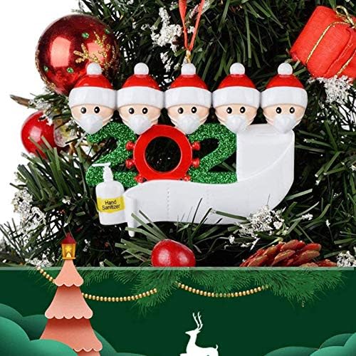 Aeyistry 2020 Karácsonyi Díszek,DIY Karácsonyi Díszek Egyéni Név karácsonyfa Lóg Otthon Dekoráció(Család 5)