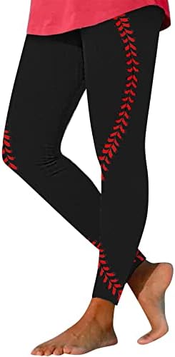 Baseball Nyomtatás Leggings a Nők Magas Derék, Futás, Jóga Leggings Ultra Puha Ecsettel Rugalmas, Kényelmes, Sportos, Sport Nadrág