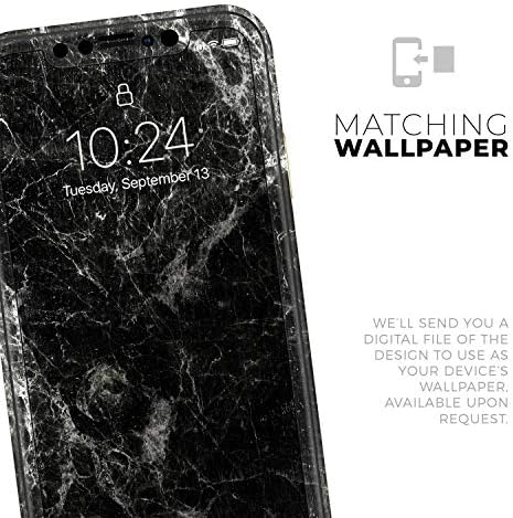 Fekete Karcos Márvány - DesignSkinz Védő Vinyl Matrica Lezárja a Bőr Cover Kompatibilis Az Apple iPhone 11 Pro Max (Teljes Test,