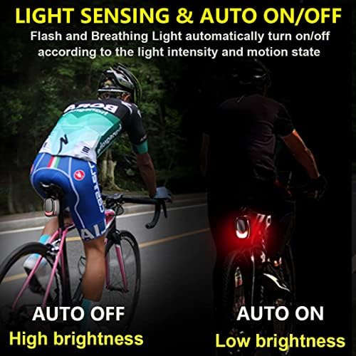 PADONOW Riasztó Kerékpár hátsó Lámpa: Vezeték nélküli Távirányító Hátsó Kerékpár Lámpa USB-C az Újratölthető Okos Mozgás Anti