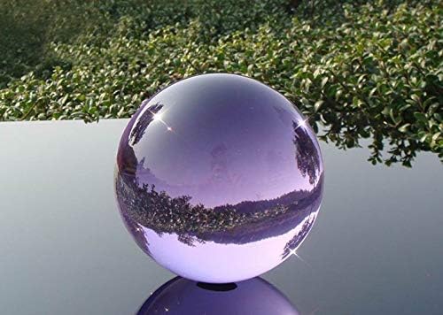 ZAMTAC 100mm Lila Feng Shui Üveg Kristály gömb Gömb Mágikus Ázsiai Kvarc Magic Ball Dekoráció Esküvő (Szín: Lila, Méret: 100mm)