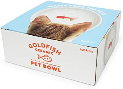 Szar UK | Kerámia Macska Tál | Macska Tál Víz 3D Fish | Macska Etetés & Öntözés Kellékek | Interaktív Macska, Víz, Tál, Felnőtt