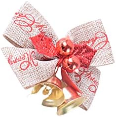 Kristály Tiszta Akril karácsonyfa Pillangó Nyakkendő, Vas Bell Dekoráció Karácsonyi Mini Harang Kristály String Gyöngyök