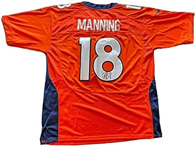 Peyton Manning Aláírt Denver Broncos (Otthon Narancs) Jersey SZÖVETSÉG - Dedikált NFL Mezeket