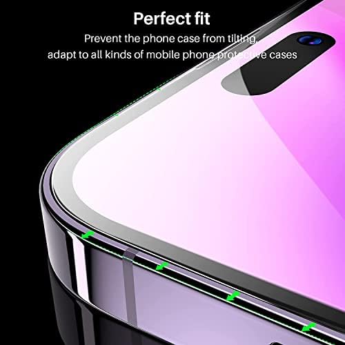 Jeges Pajzs 3-Pack képernyővédő fólia iPhone 14 PRO Max (6.7, 2022), Könnyű Telepítés Készlet, 9H Prémium Őr, 3X Összetörik Védelem