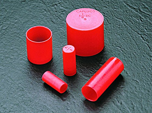 Caplugs Q213SQ5 Műanyag Hüvely felső Cső végét. SC-213-S, PE-LD, Sapka ID .188 Hossz .47, Piros (Csomag 5000)