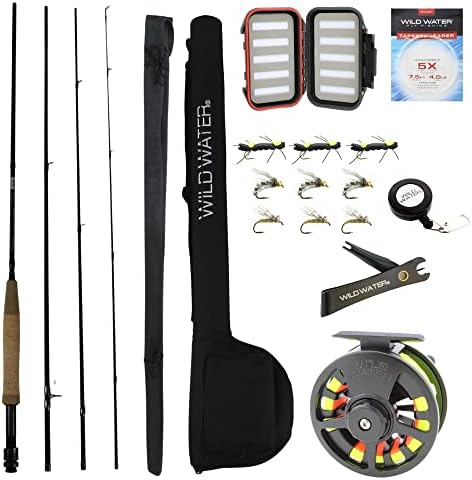 Vad Víz Standard Horgászni Combo Starter Kit, 5 vagy 6 Súly 9 Láb horgászbotot, 4 Darabos, Grafit Rúd Parafa nyéllel, Kiegészítők, nyomásos