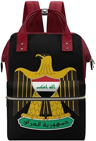 A címer az Iraki pelenkázó Hátizsák, Elegáns Kismama Gyapjas Zsák Többfunkciós Vízálló Úti Idősek Váll Daypack