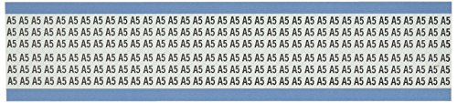 Brady WM-A5-PK Áthelyezhető Vinil Ruhával (B-500), Fekete-Fehér, Szilárd Levelek & Számok Vezeték Jelölő Kártya (25 Lap)