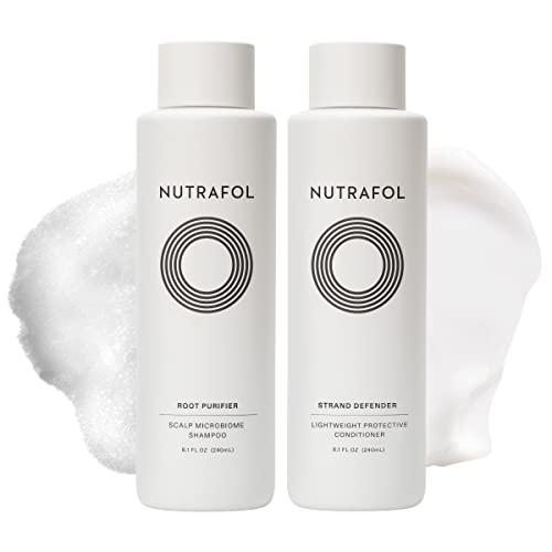 Nutrafol Sampon & Kondicionáló én Láthatóan Javítja a Haj volumenét, Erő által Tisztító Eldugult Fejbőr, valamint Védi a Hajat