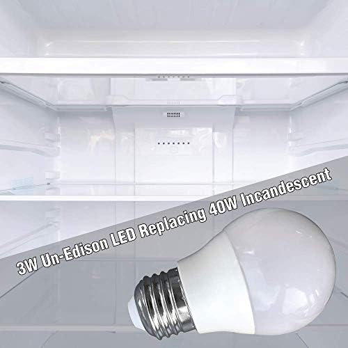 Ensz-Edison 3 Wattos jó Fényt a KitchenAid Hűtőszekrények, 40W Egyenértékű, 120V E26 hideg Fehér 6000K, A15, Energiatakarékos