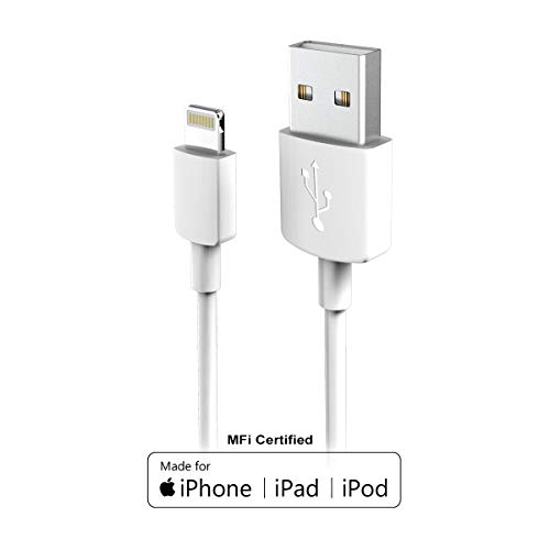 K123 Keytech Apple Mpi Hitelesített USB Lightning Kábel 3ft iPhone Töltő Kábel 1M Prémium Fehér adatkábel ipad, iPhone Xs/Xs Max/XR/X/8/8