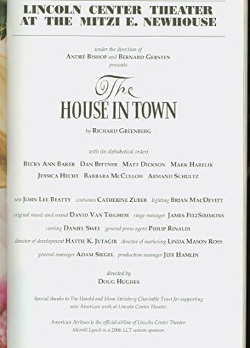 A Ház a Városban, Off-Broadway színlapot + Jessica Hecht , Becky Ann Baker , Dan Bittner