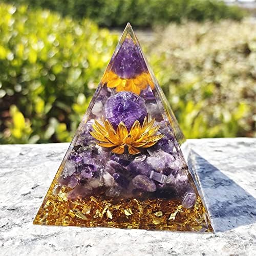 Orgon Piramis Forhealing Kristály,Strassz Piramis Virág az Élet Ametiszt Gyógyító Kövek Achát, hogy Csökkenti a Stresszt,Terápia, Meditációs