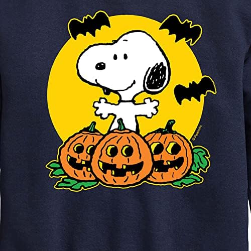 Hibrid Ruházati - Mogyoró - Snoopy Pumpkin Patch - Kisgyermek, valamint az Ifjúsági Sleeve Polár Pulóver