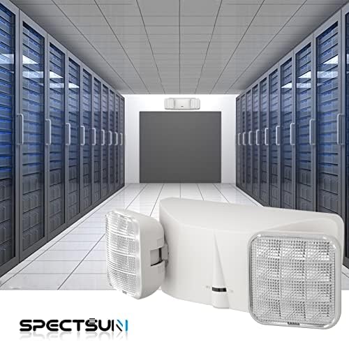 SPECTSUN 4 Pack LED vészvilágítás Fehér, Állítható Tér Fejét Sürgősségi Led Exit Fény Tartalék Akkumulátor-UL vészvilágítás/Sürgősségi világítótestet/Segélykérő