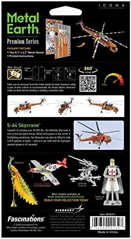Fém Föld Prémium Sorozat S-64 Skycrane 3D-s, Fém Modell Kit Fascinations