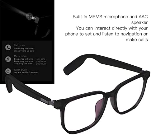 Bluetooth Zene Szemüveg, Nyitott Fül Okos Test Érzékelő Kéz nélküli telefonálás Nagy Kapacitású Kettős Akkumulátorok Smart Hang Szemüveg