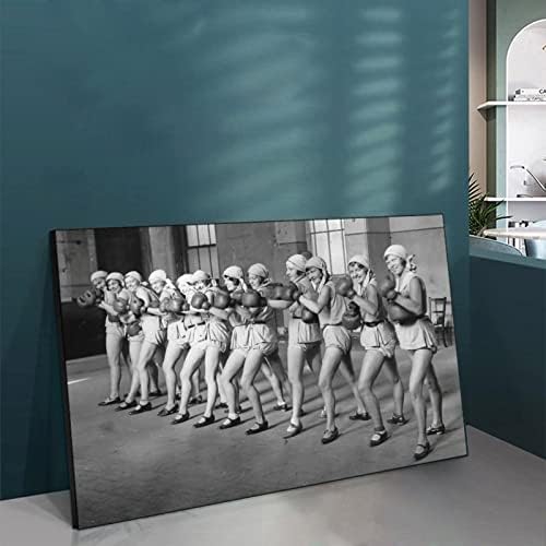 Klasszikus Fekete-Fehér Poszter 1929 Brit tánccsoport Figyelembe Box Osztályú Ökölvívó Poszter Vászon Pa Vászon Festmény, Poszterek,