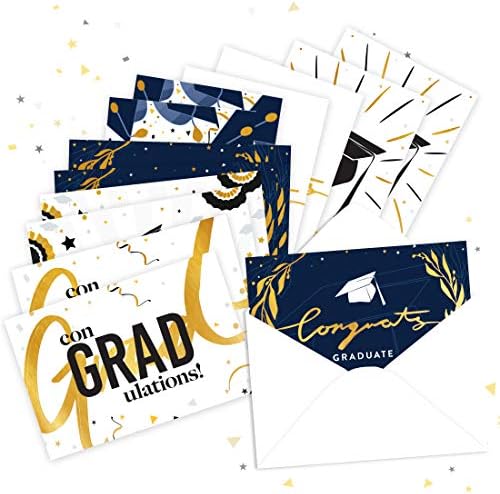 Érettségi Kártyák 2023 Pack - 36 Pack Arany Fóliával vagy Boríték - Ömlesztett Érettségi 2023 Party Kellékek - Grad Ajándék Üdvözlő -