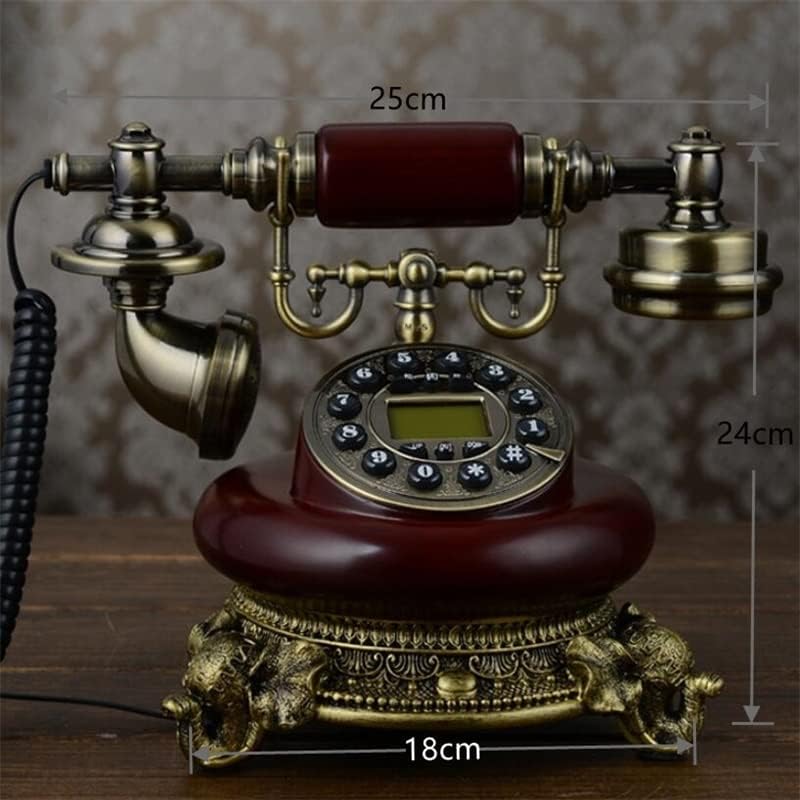 MMLLZEL Antik Vezetékes Telefon Haza Hívó AZONOSÍTÓJA Vezetékes Telefon a Gyanta, valamint a Utánzás Fém kihangosító Gombot, Tárcsázza