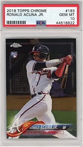 Ronald Acuna Jr. Atlanta Braves 2018 Topps Chrome RC 193 PSA 10 Kártya - Topps - Asztalon Baseball Kártyák