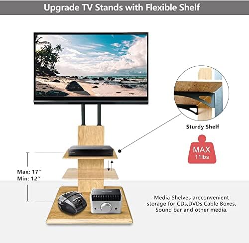 Usumairu Forgatható TV Padló Állvány a Mount 32 37 43 50 55 60 65 70 inch Plazma, LCD, LED, Sík vagy Íves Képernyős Tv-vel, Magas